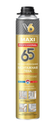 Пена монтажная V6 Maxi 65, профессиональная, всесезонная, 800г 01-01-53