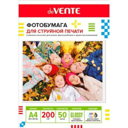 Бумага А4 Devente глянцевая односторонняя 200г/м2  50 листов 2042504