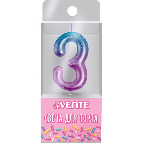 Свеча-цифра 3 Degrade deVente 9060502