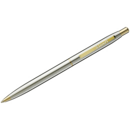 Ручка подарочная Luxor Sterling, шариковая автоматическая, корпус хром/золото 8210