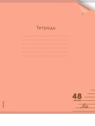 Тетрадь  48 листов линейка Неон Orange, пластиковая обложка 48-1379