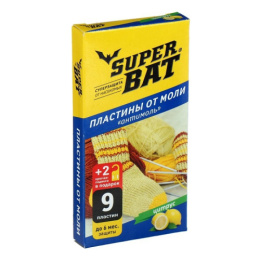 Пластины от моли набор  9шт. цитрус SuperBAT 03-003