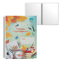 Портфолио ErichKrause School time пластик с 40 карманами 53372