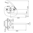 Смеситель для ванны Frap H19 F2619-2 Frap 42856