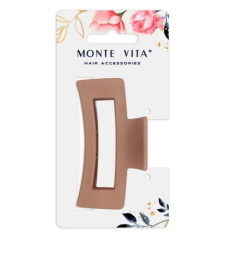 Краб для волос Monte Vita Soft touch, коричневый, 8,5см 457001