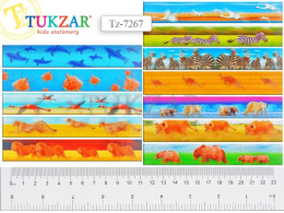 Линейка пластиковая 23см 3D Сафари TZ 7267
