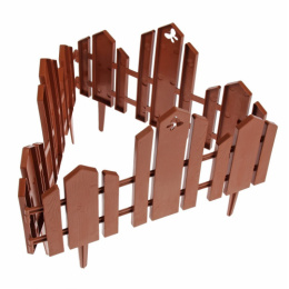 Ограждение декоративное пластиковое 34х25см (комплект из 5 секций) Чудный сад, терракотовый Кострома пластик 3305311
