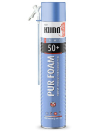 Пена монтажная Kudo Home 50+, полиуретановая, бытовая, всесезонная, 1000мл KUPH10U50+