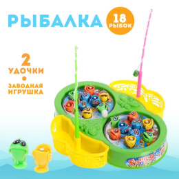 Набор Рыбалка заводная магнитная Бабочка: 2 удочки, 18 фигурок, в ассортименте, на блистере 516045
