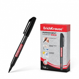 Маркер перманентный для CD DVD ErichKrause, черный, 1мм P-70 37073