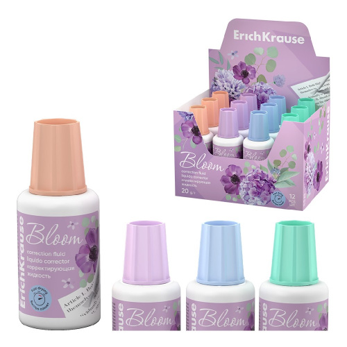 Корректирующая жидкость 20мл ErichKrause Pastel Bloom 61927