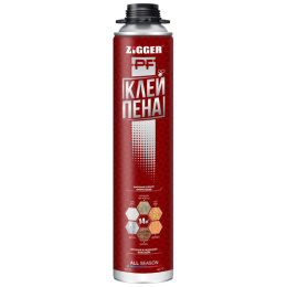 Клей-пена Zigger PF, профессиональный, всесезонный, 750мл/830г 01-03-41