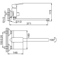 Смеситель для ванны Frap H46 F2246 Frap 40351 