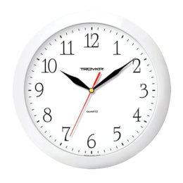 Часы настенные круглые d-29см, белый, 11110113 Troyka 452247
