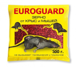 Зерно для уничтожения крыс и мышей  300г Euroguard