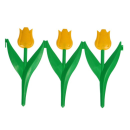 Ограждение декоративное пластиковое 45х30см (комплект из 5 секций) Тюльпан, желтый цветок Кострома пластик 2152252