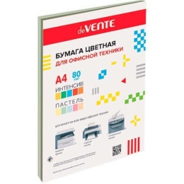 Бумага А4 Devente интенсив/пастель 5 цветов 80г  20 листов 2072423