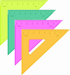 Треугольник 45гр.  7см Стамм Neon ассорти ТК22