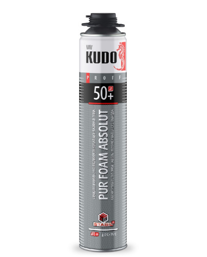 Пена монтажная Kudo Proff 50+, полиуретановая, профессиональная, 1000мл KUPP10S50+