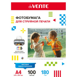 Бумага А4 Devente матовая односторонняя 180г 100 листов 2042905