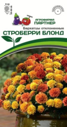 Бархатцы отклоненные (Тагетес) Строберри блонд 10шт. цветной пакет Партнер