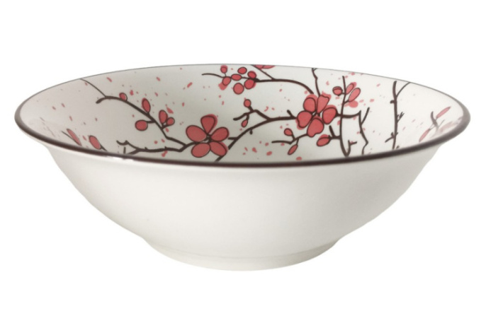 Салатник фарфоровый 170мм/550мл Sakura Коралл SXY2406-SB70