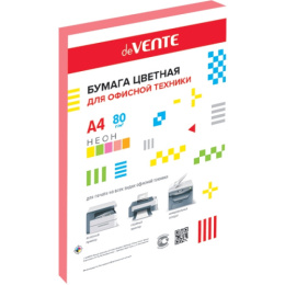 Бумага А4 Devente неон розовый 80г 100 листов 2072608
