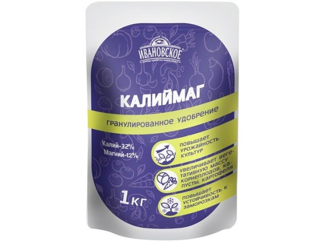 Калиймаг 1кг гранулированное минеральное Фермерское Хозяйство Ивановское