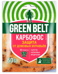 Карбофос 60г для защиты от домовых муравьев и других вредных насекомых Грин Бэлт 01-019/01-759