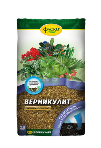 Вермикулит 2,5л Цветочное Счастье Фаско