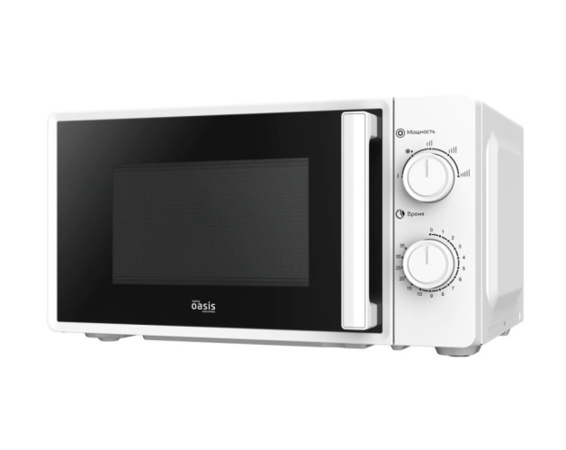 Микроволновая печь 20л 700Вт, механическое управление, белый Oasis MW-70RW