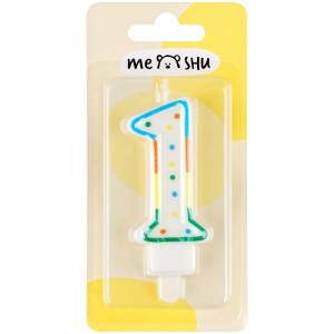 Свеча-цифра 1 Meshu MS_32377