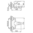 Смеситель для ванны Frap H28 F3028-B Frap 42837