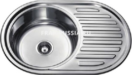 Мойка для кухни из нержавеющей стали Frap F5077 врезная 77х50х19см глянцевая Frap 33471