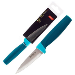 Нож стальной Velutto  90мм с ручкой soft-touch, овощной Mallony 005527