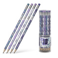 Карандаш чернографитный с ластиком ErichKrause Lavender, трехгранный 56956