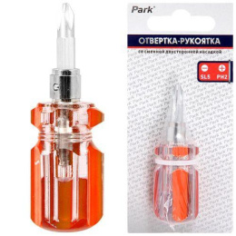 Отвертка +/- 2/5-60мм пластиковая ручка Park 356211