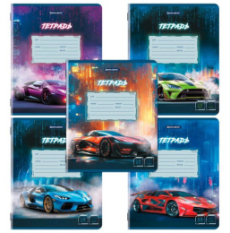Тетрадь  18 листов клетка Brauberg Sport Cars 107298