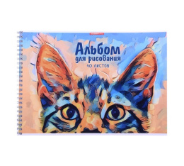Альбом для рисования 40 листов Кто там? гребень 13559