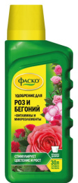 Жидкое удобрение для роз и бегоний 285мл Цветочное счастье минеральное Фаско