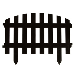 Ограждение декоративное пластиковое 42х35см (комплект из 5 секций) Renessans, шоколадный Greengo 3338441/40411