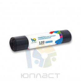 Мешки для мусора 120л 10шт. в рулоне 70х110см универсальные 12мкм ПНД Юпласт ЮХО32952