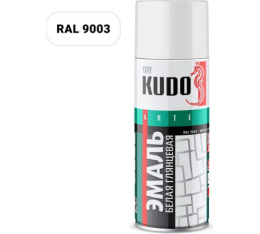 Эмаль аэрозольная Kudo универсальная 520мл белая глянцевая 1001 KU-1001