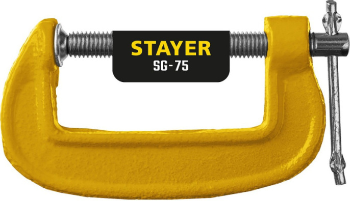 Струбцина G-образная  75мм чугунная Stayer 3215-075