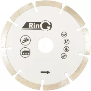 Диск алмазный 115х7х2,1х22,2мм сухая резка, сегментный RinG 248100