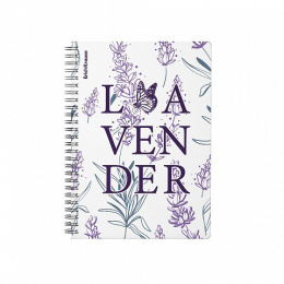 Тетрадь  80 листов ErichKrause Lavender, пластиковая обложка, гребень 58329
