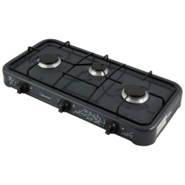 Плита газовая настольная 3 конфорки, HS-1203, серый HomeStar 003700