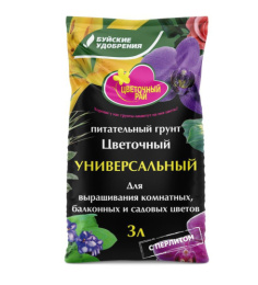 Грунт цветочный  3л Цветочный Рай Буйские удобрения