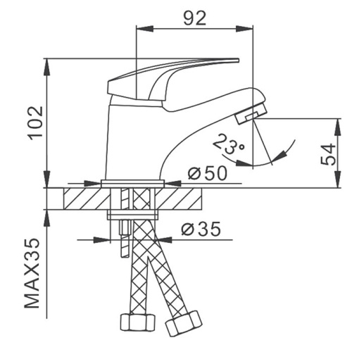 Смеситель для раковины Frap H39 F1039-B Frap 42848