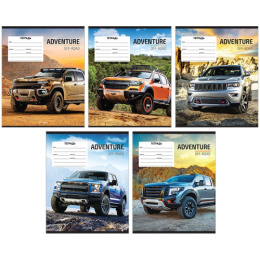 Тетрадь  12 листов узкая линейка Авто. Off-road Adventures Т12ул_14320